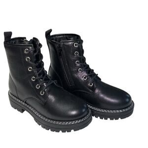 MIA Kids Boots Toddler Girls Taunya Side Zip Combat Black Moto SZ/ 13